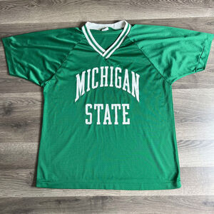 VTG Michigan State Spartans Jersey Mens Large Champion MSU 1970s 70s Mesh‎ USA